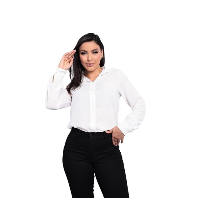Camisa Feminina Elegante Premium Manga Longa Sku:bml01