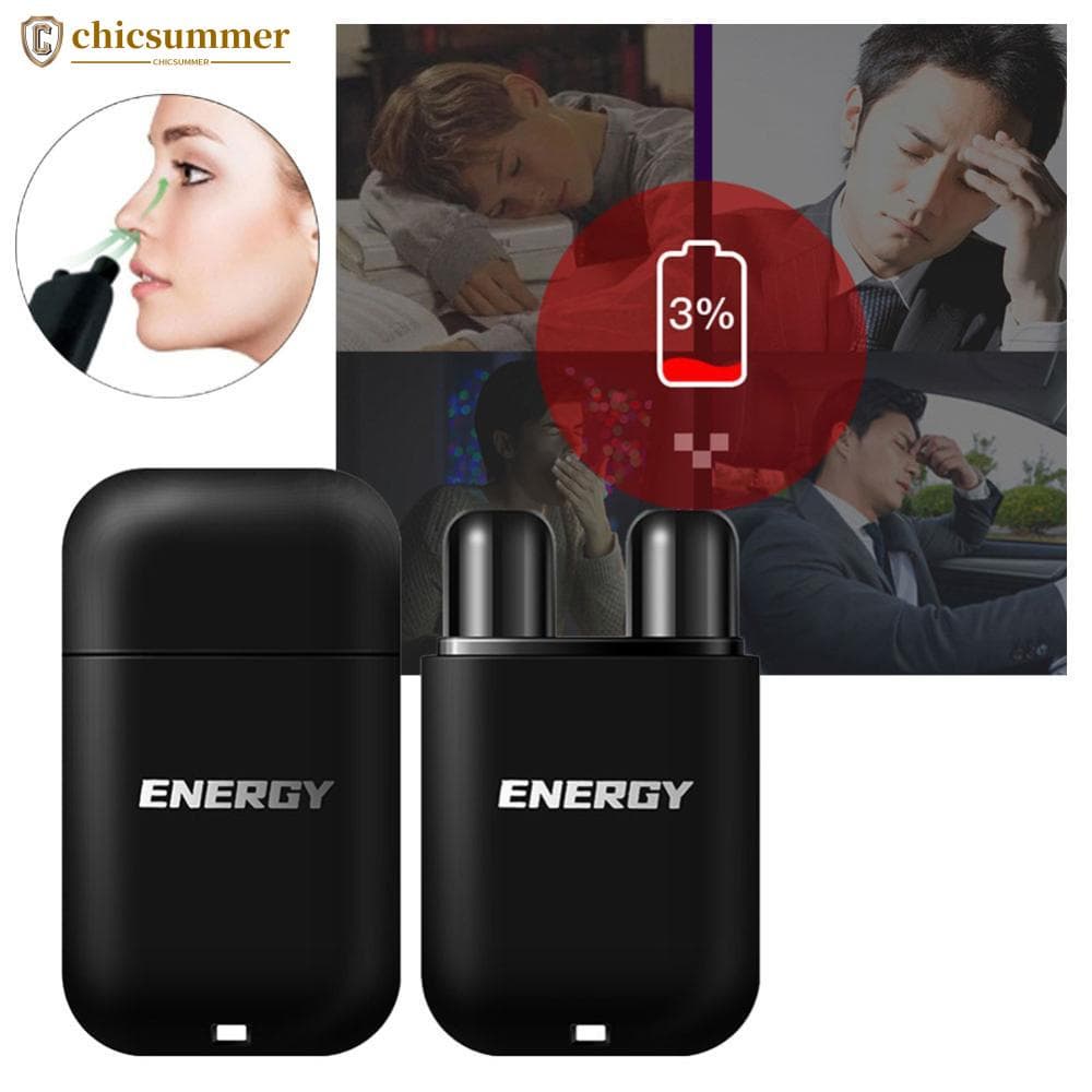 CHICSUMMER Bastão Refrescante De Furo Duplo Inalador Nasal De Sucção Energia Melhorando O Congestionamento Portátil K1X4