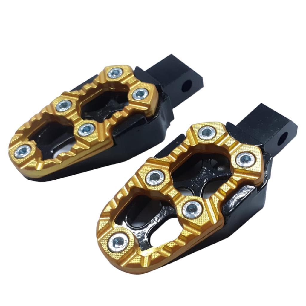 PEDALEIRA MOTO ESPORTIVA TITAN 125 150 160 BIZ 100 110 125 POP 100 110 DOURADO ESCURO