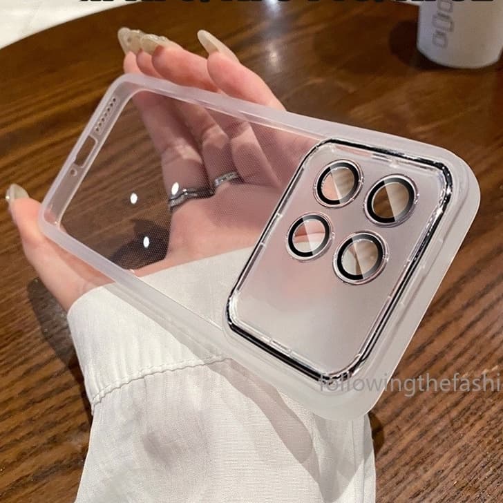 Capa Transparente Macia Para Xiaomi Poco X6 Pro 5G M6 4G 2024 X7 X7 Invólucro Simples TPU Capas De Silicone Revestida De
