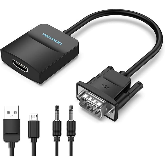 Adaptador Conversor VGA Para HDMI Com Som Áudio Vga-hdmi