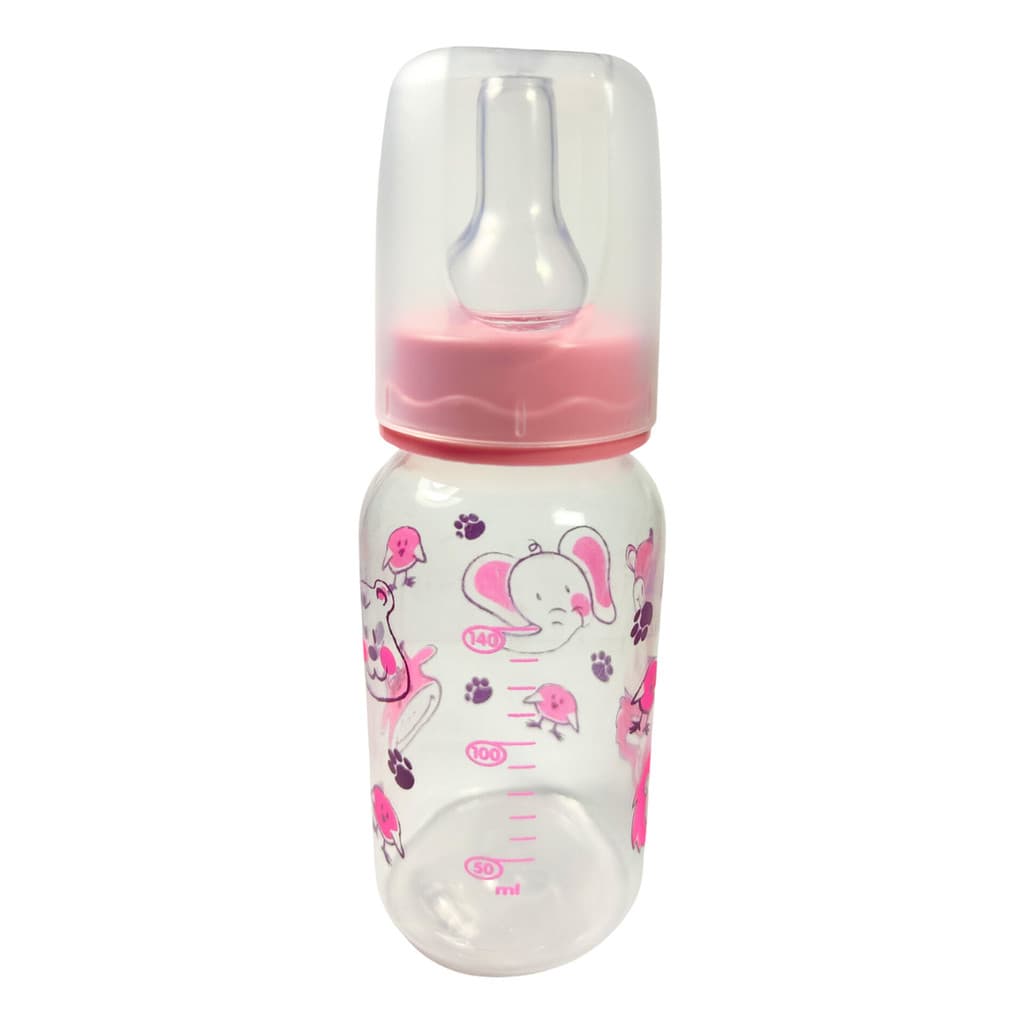 Mamadeira 140 ml Rosa Para Meninas Meninos Bebê Criança  Mamadeira Bico redondo livre de BPA