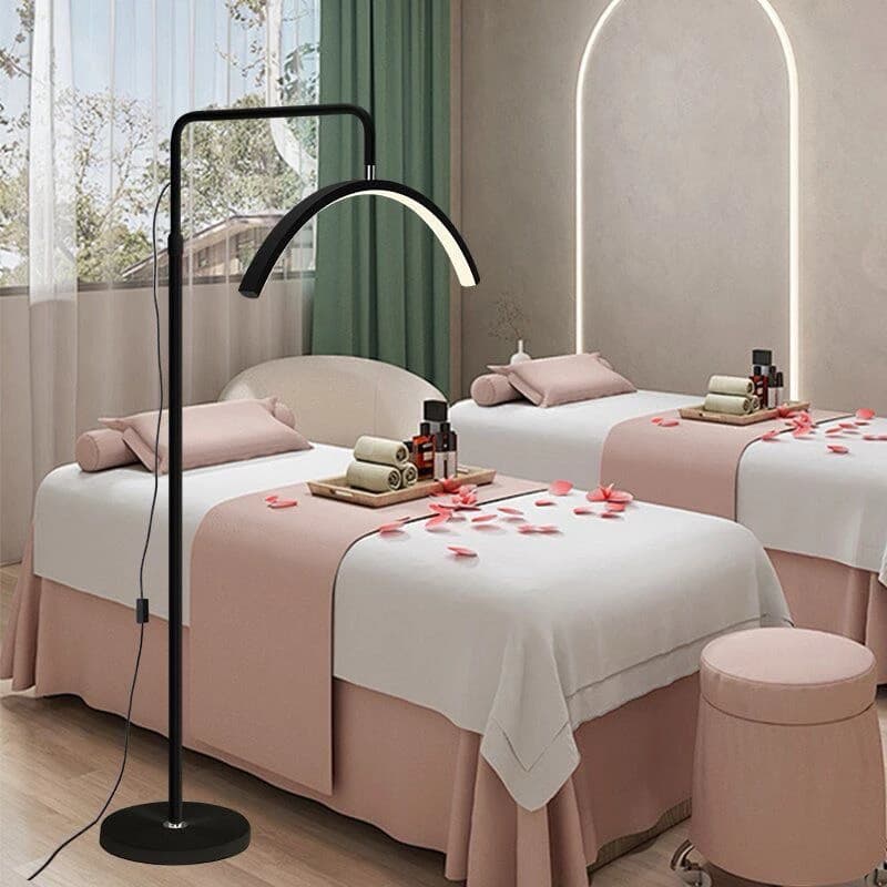 Luminaria Meia Lua Estetica Mesa Spa Arco 3 Tons Ajustavel Salao Beleza Limpeza De Pele 1.8M Com Suporte E Controle
