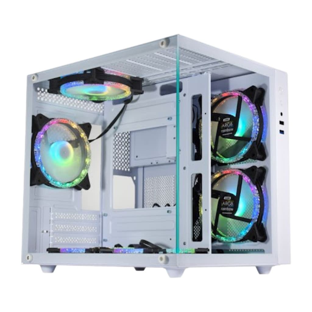 Gabinete Gamer Aquario Branco W2SB  - Kmex