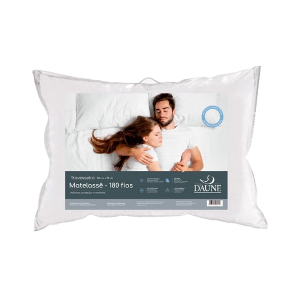 Travesseiro Matelado 180 Fios 100%Fibra 50 x 70 cm