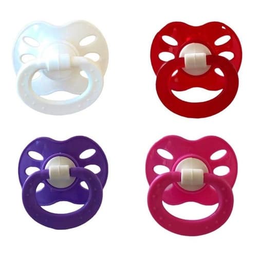 Chupeta Plus Bico Assimétrico P/ Menina 4 Unidades Baby Nany