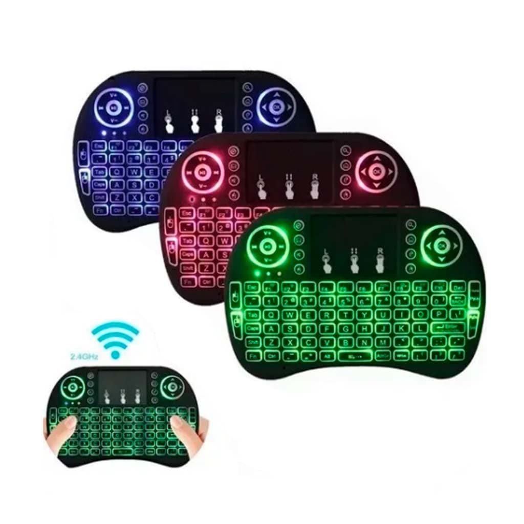 Mini Teclado Controle S Fio Touch Led Pc/note Tv Smart