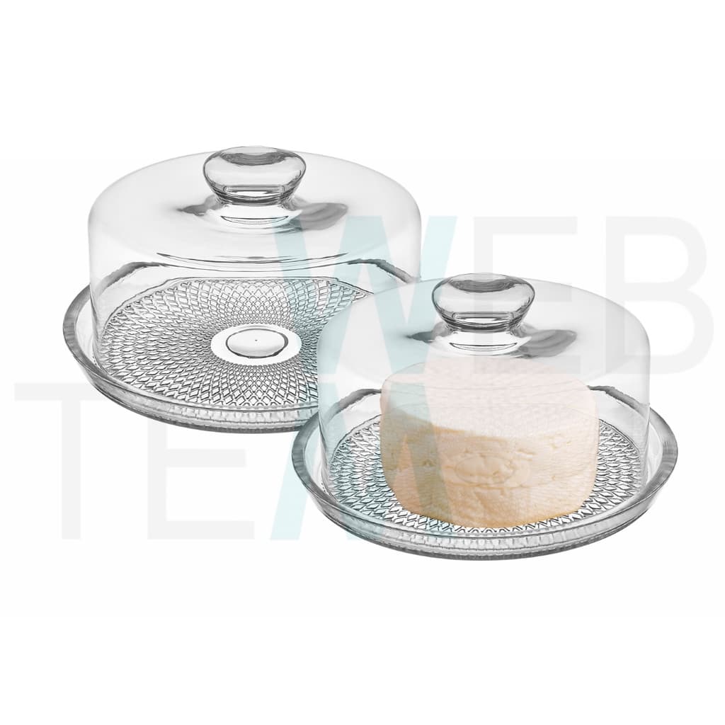 Kit 2 Portas Queijo Queijeira de Vidro Vitazza para Organização e Decoração Cozinha, Geladeira, Casa, Mesa Posta, Café da Manhã, com Toque de Elegância e Praticidade Sustentável
