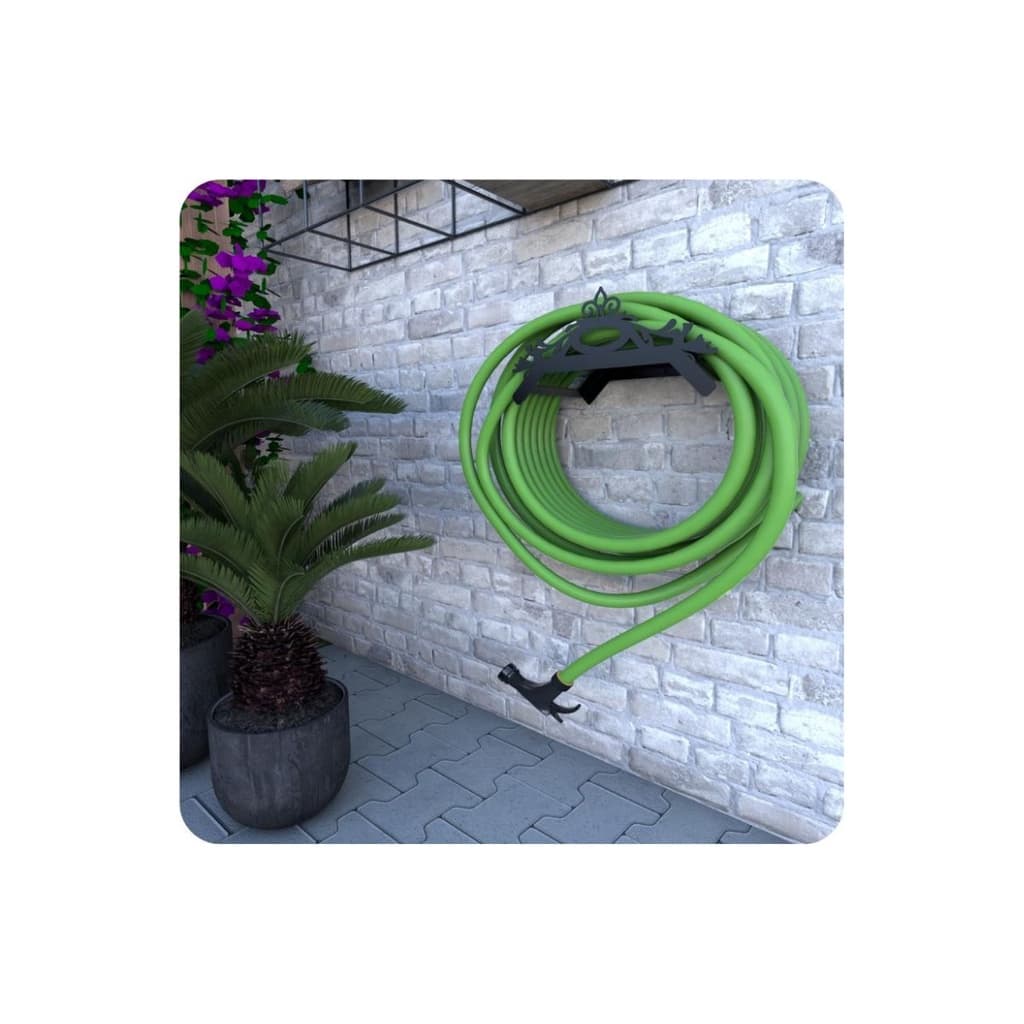 Suporte Enrolador De Mangueira De Jardim F.Classic Preto