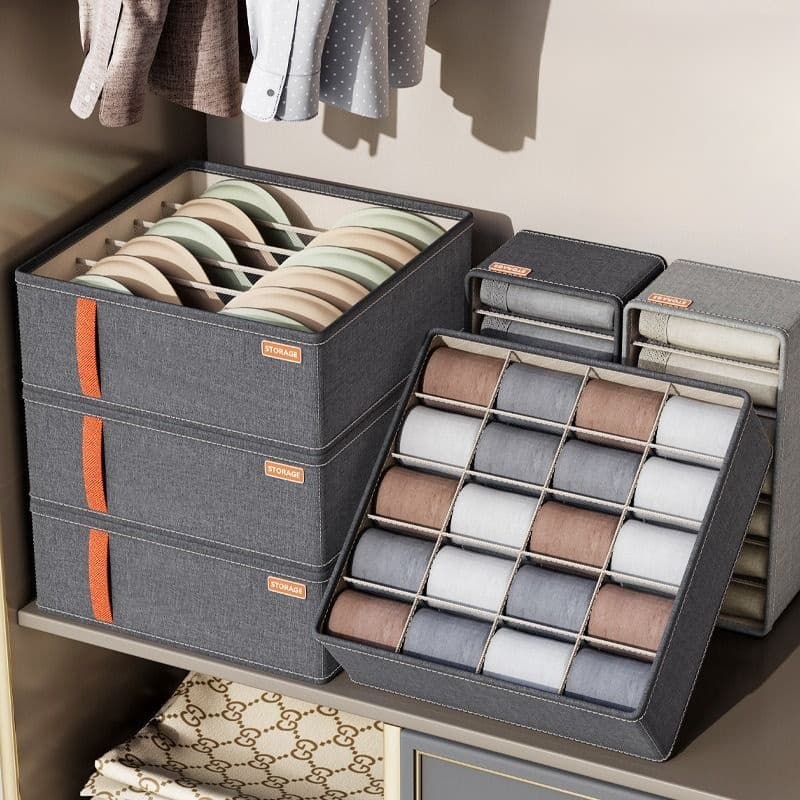 Colmeia Organizador De Guarda Roupa/Caixa De Armazenamento Dobrável Para Meias/Organizador De Calça Jeans