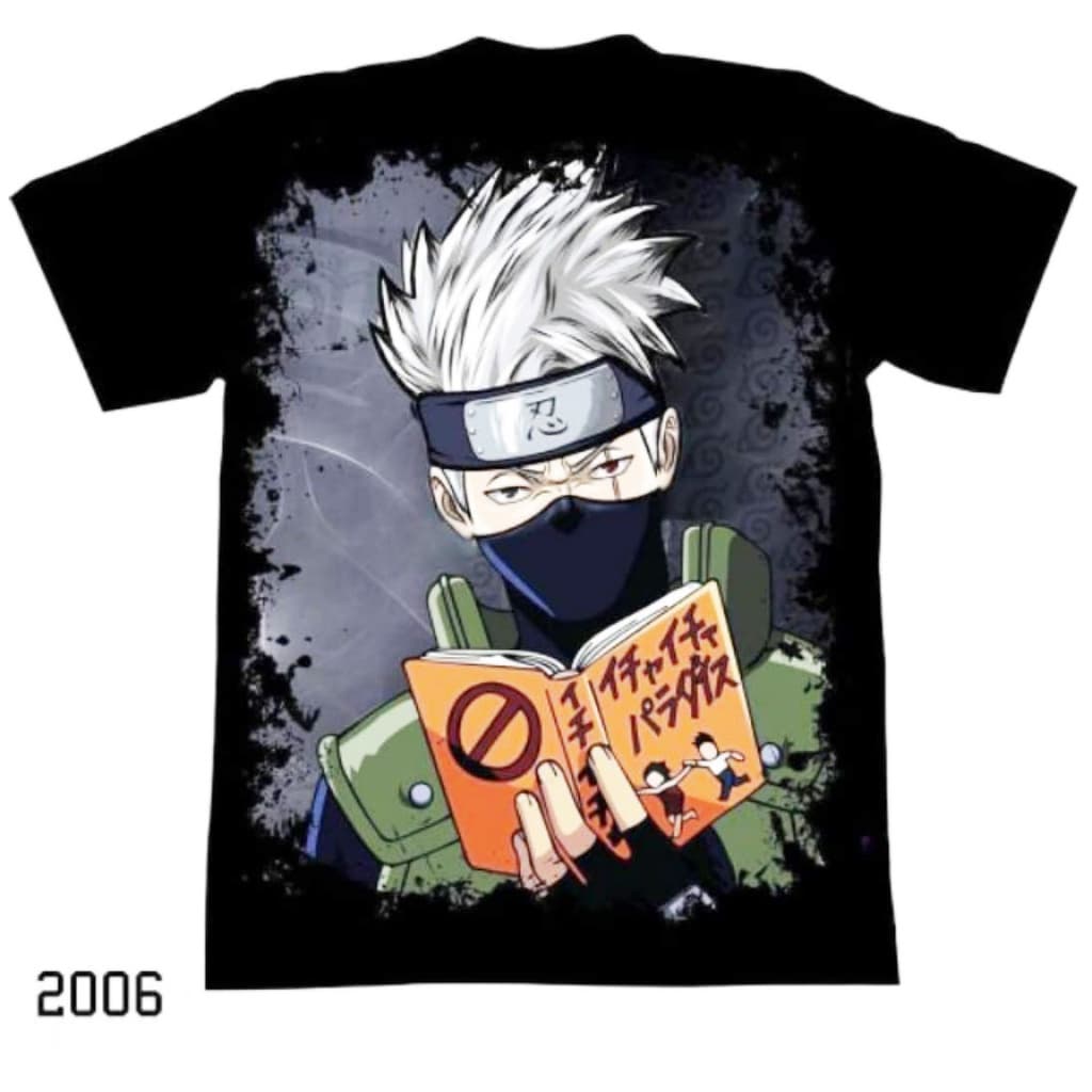 Camiseta Kakashi Anime Infantil Camisa Naruto Uzumaki Ninja