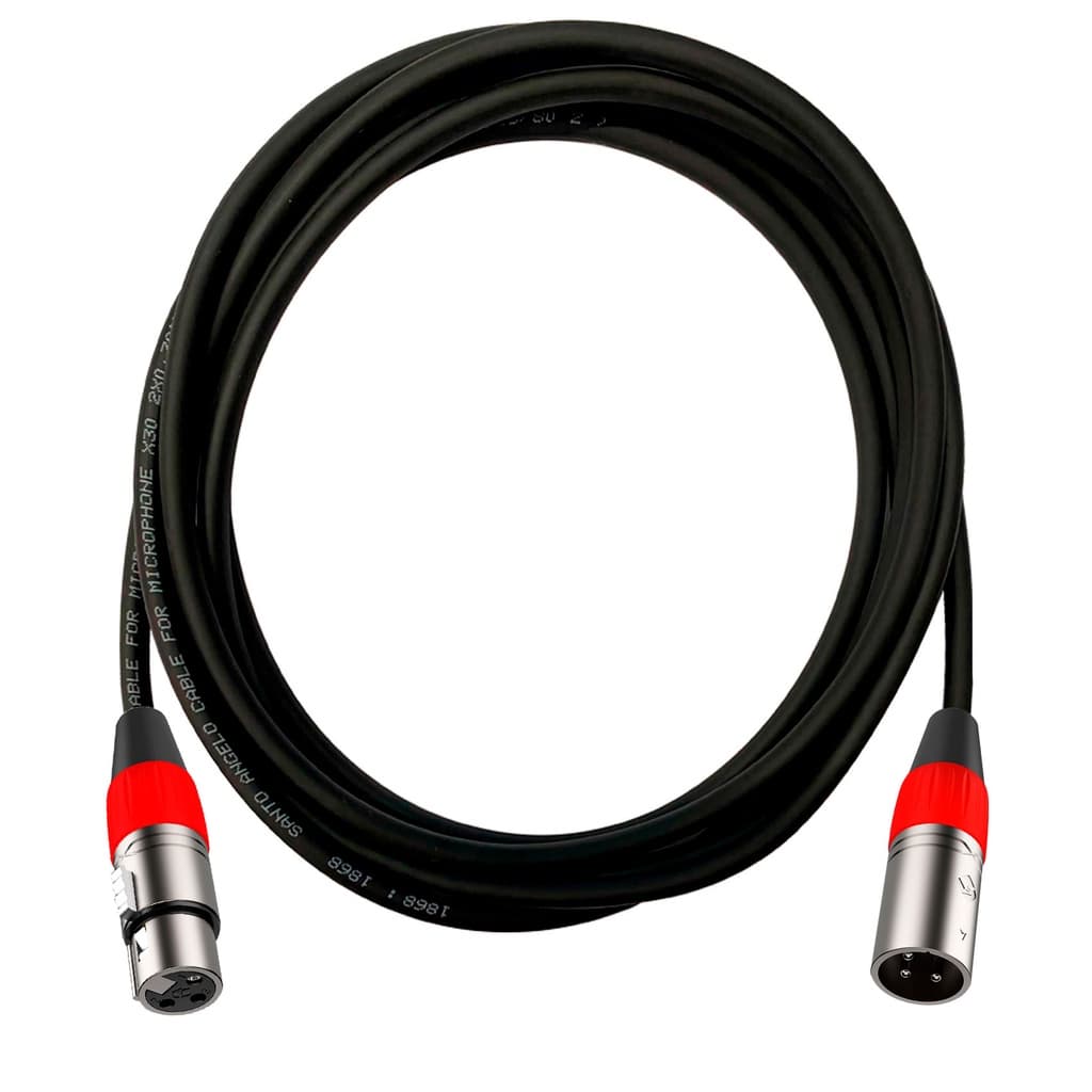 Cabo XLR Profissional Para Microfone Igreja Mesa de Som Cabo Santo Angelo Conector Roxtone Macho / Femea
