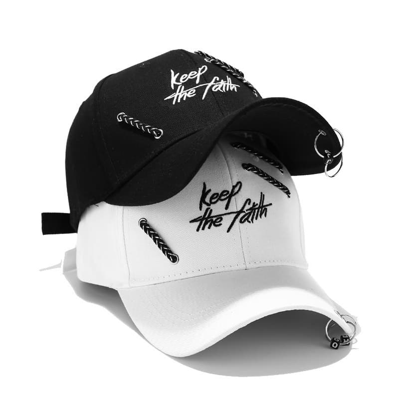 Keep The Faith Snapback Cap Man Woman Ring Chain Baseball Hat Cool Fahion Cycling Dancing Hat Cotton Sunhat