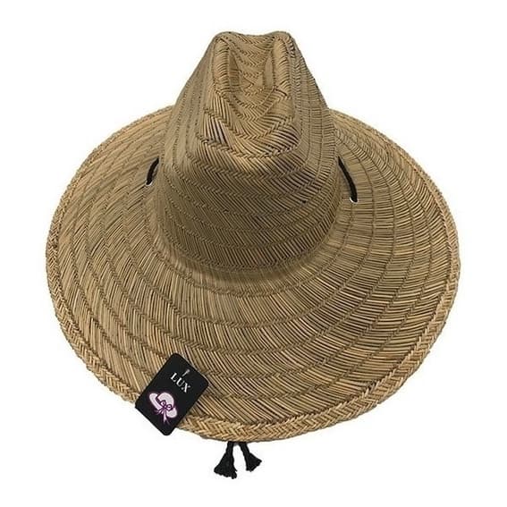 Chapeu De Palha Natural Modelo Surfista Feito A Mão Promoção