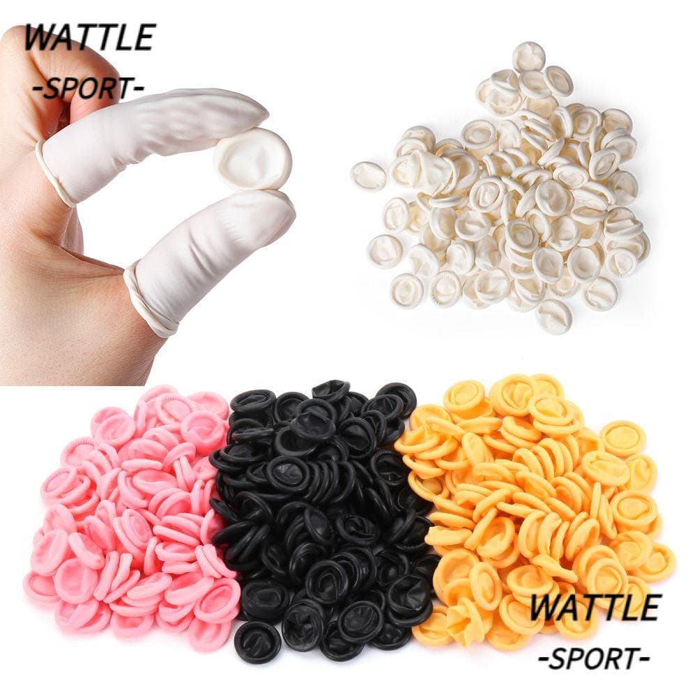 WATTLE 100/300PCS Luvas Protetoras De Dedos Látex Anti-Estáticas De Para Unhas Capa Do Dedo