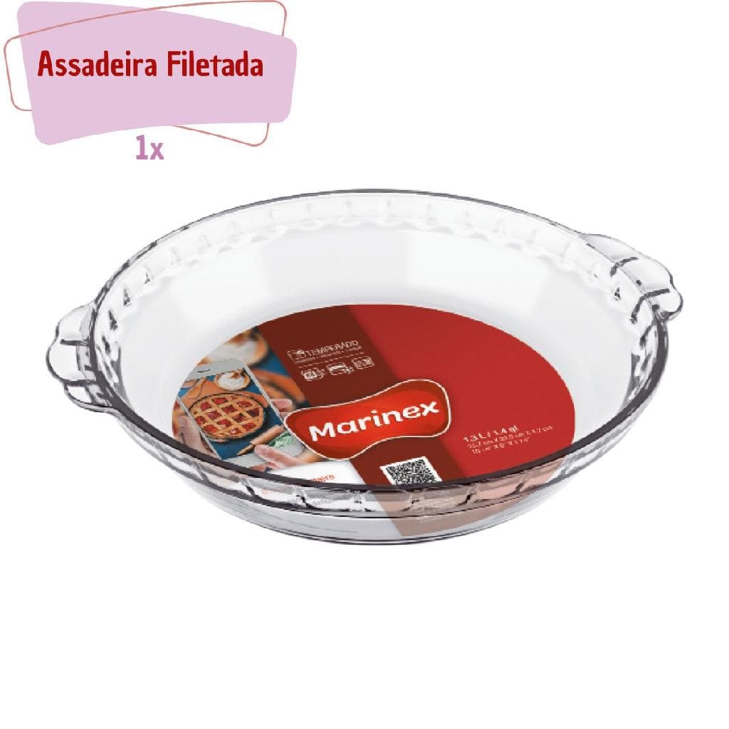 Refratário de Vidro Forma Redonda Filetada 1,6ml Marinex