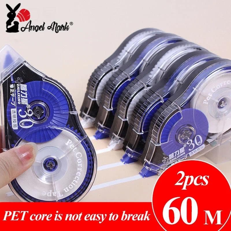 Angel Mark Business Series 12m/30m/60m Fita Corretiva De Grande Capacidade Multi-Especificação Adesiva De Papel De Cinta Para Decoração De Artesanato De Raspagem