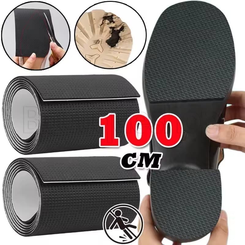 Adesivo Antiderrapante De Sola De Sapato Autoadesivo De 100 Cm-Fita Silenciosa Antidesgaste-Almofadas De Borracha De Sal