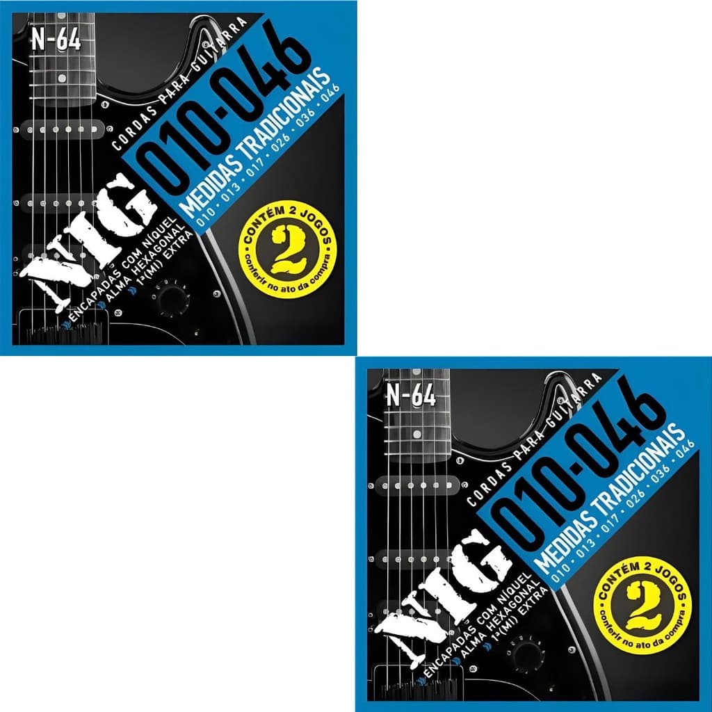 Encordoamento Guitarra Nig N-64 .010” Kit 4 jogos PR2N64L