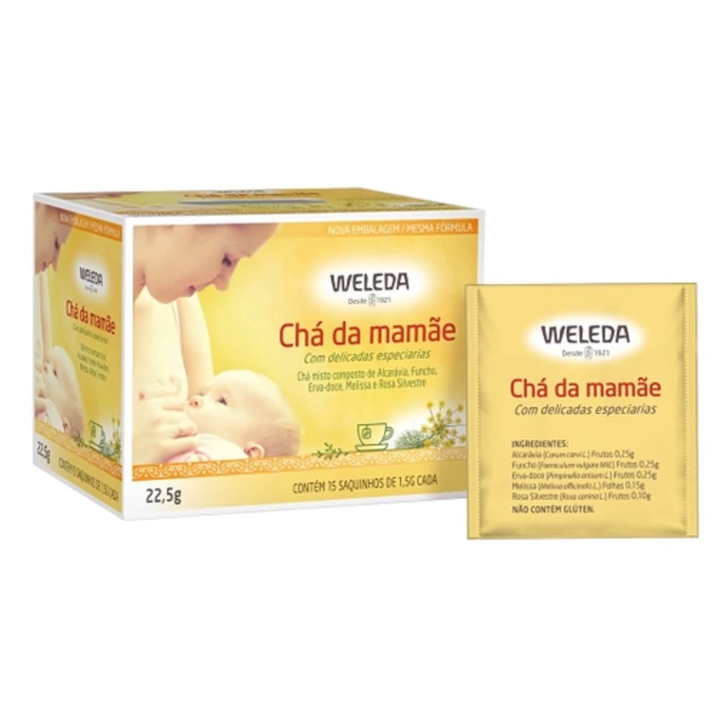 Chá da mamãe Weleda c/15 sachês hidratação lactante oferta