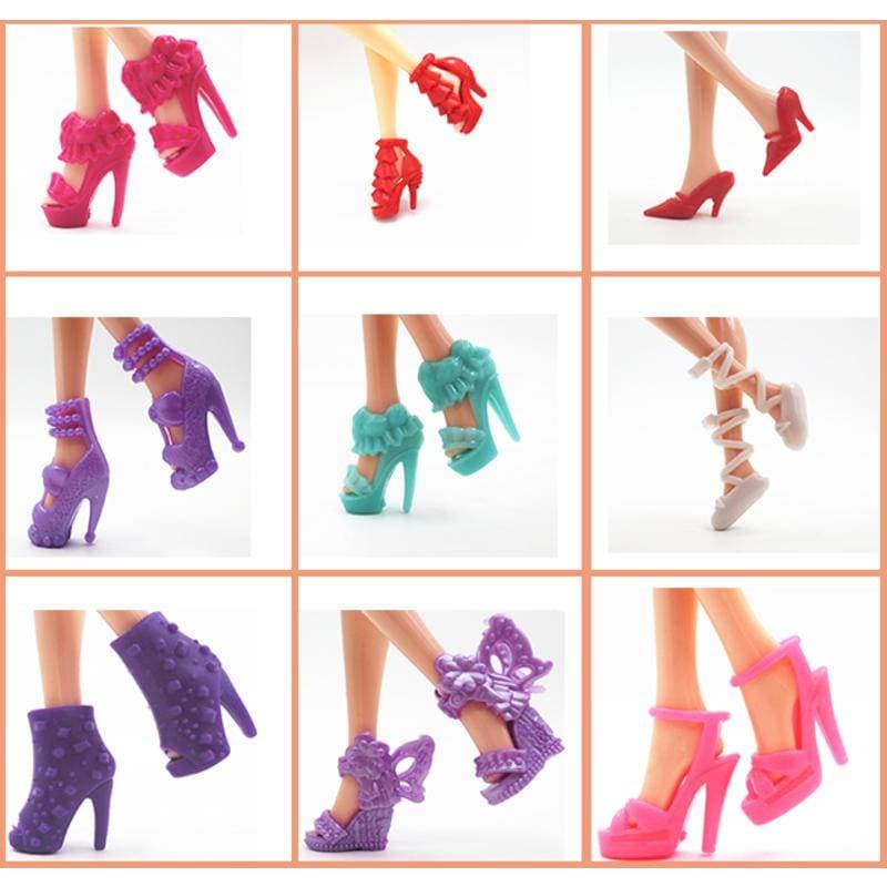 30cm Acessórios para Bonecas de Brinquedo Sapatos para Bonecas de Salto Alto