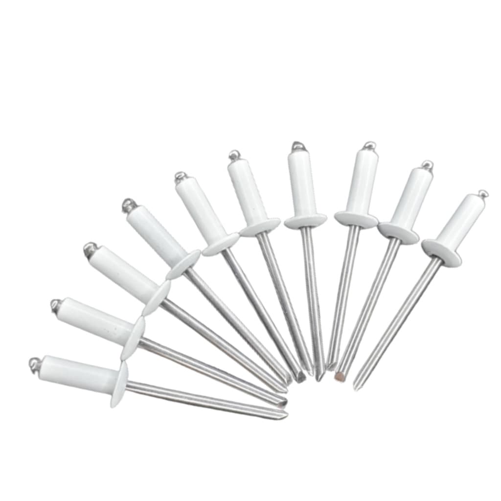 Rebite de alumínio branco pop de repuxo 3.2mm x 12mm 100 pcs