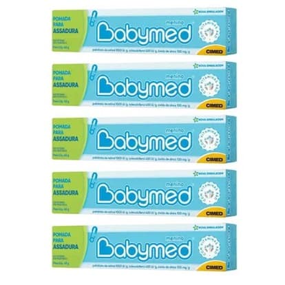 Kit 5 Pomada De Assaduras Azul 45g - BabyMed