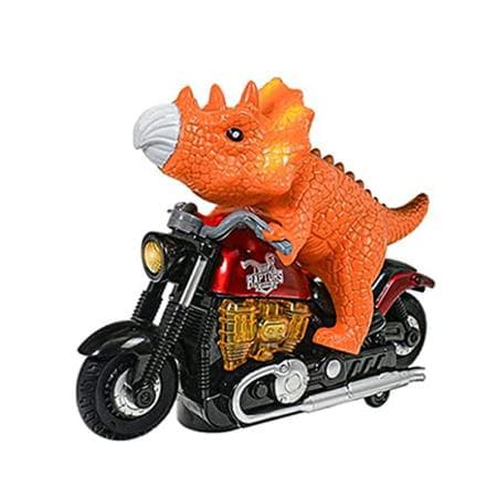 Dinossauro Motoqueiro Luz e Som Anda de Moto Rex Eletrônico