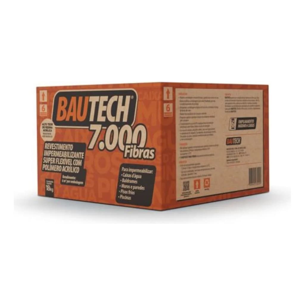 Impermeabilizante Bautech 7000 Super Flexível P/ Piscina 18k Cor Cinza