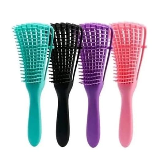 Escova Desembaraçadora Polvo Para Todos os Tipos de Cabelo Cacheados, Lisos, Crespos e Ondulados
