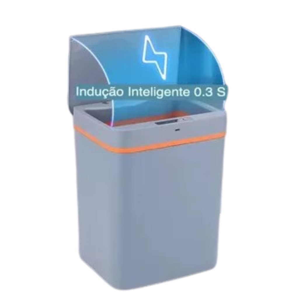 Lixeira Automática 15L Sensor de Movimento -Cinza
