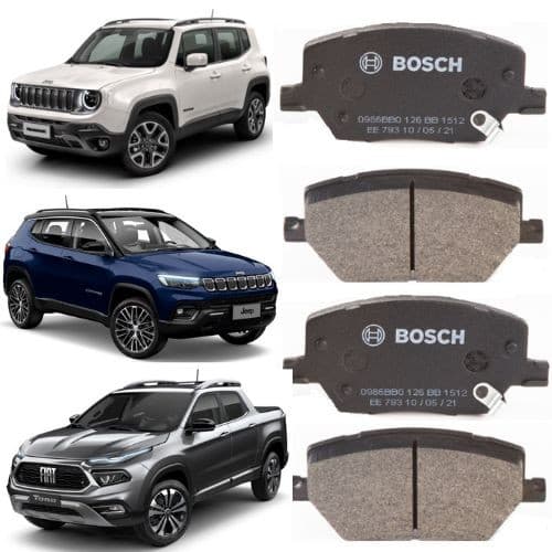 Pastilha Freio Dianteira Renegade Commander Compass Toro 2015 2016 2017 2018 2019 A 2025 Bosch