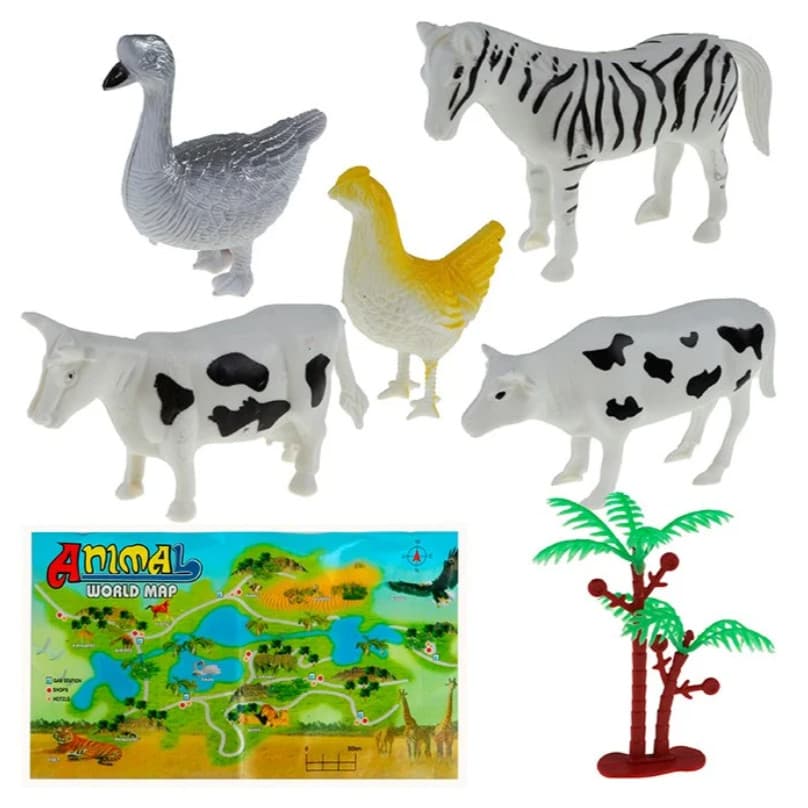 Kit 5 Animais Grande Fazenda Fazendinha Brinquedo Criança