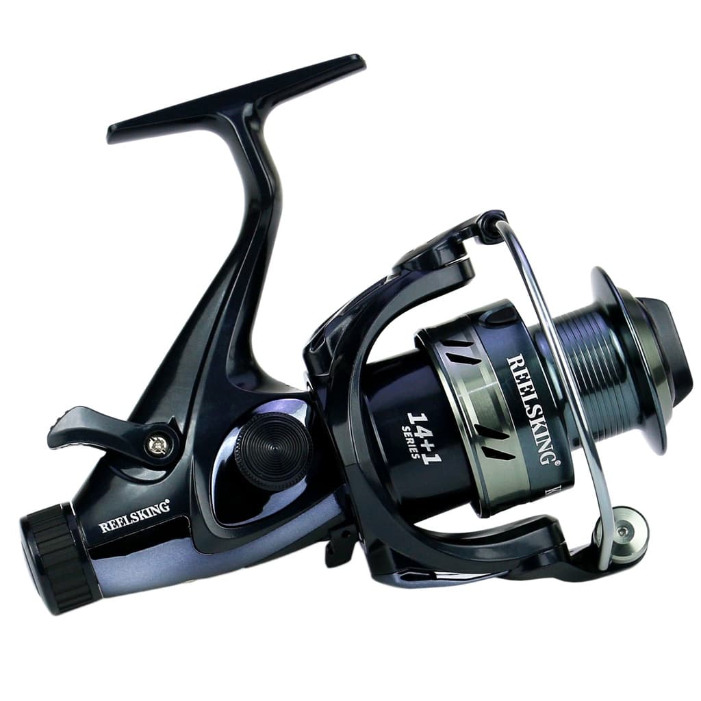 Carretel De Pesca À Prova D'água D'água Fundição Longa Corpo Metálico Durável Roda De Carpa De Salgada 3000-6000 14 + 1BB