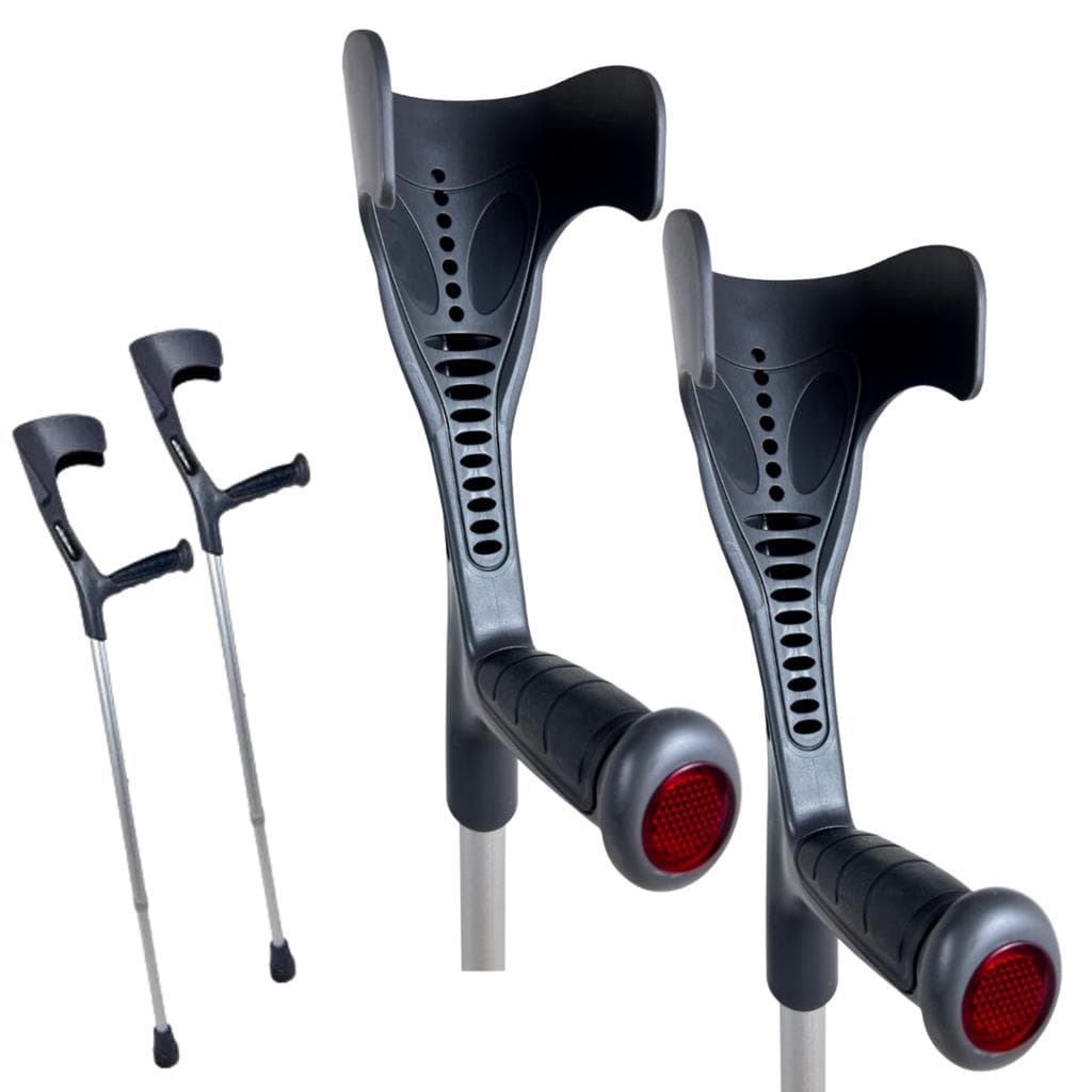 Par De Muleta Canadense Hidrolight Regulavel Ajustavel Aluminio Leve Kit 2un
