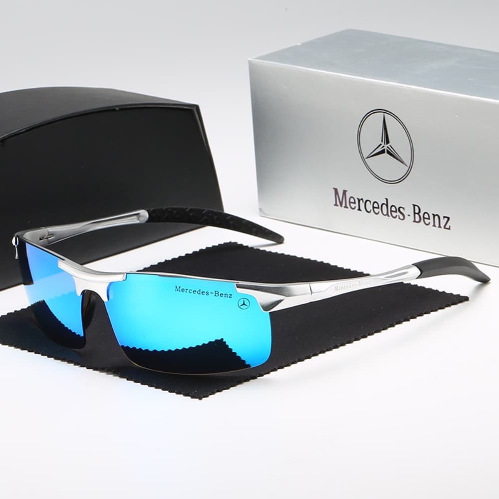 Óculos De Sol Clássicos Masculinos Polarizados Mercedes Benz Gang Metal