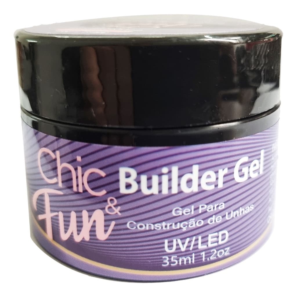 35ml Gel Builder 35g Uv Led Silver Unhas Acrigel- Chic & Fun