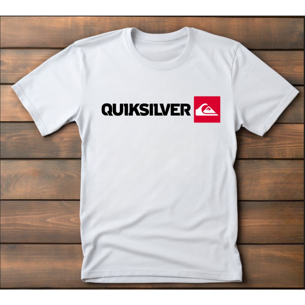 Camiseta Branca Quiksilver Premium 100% Algod茫o - Alta Qualidade