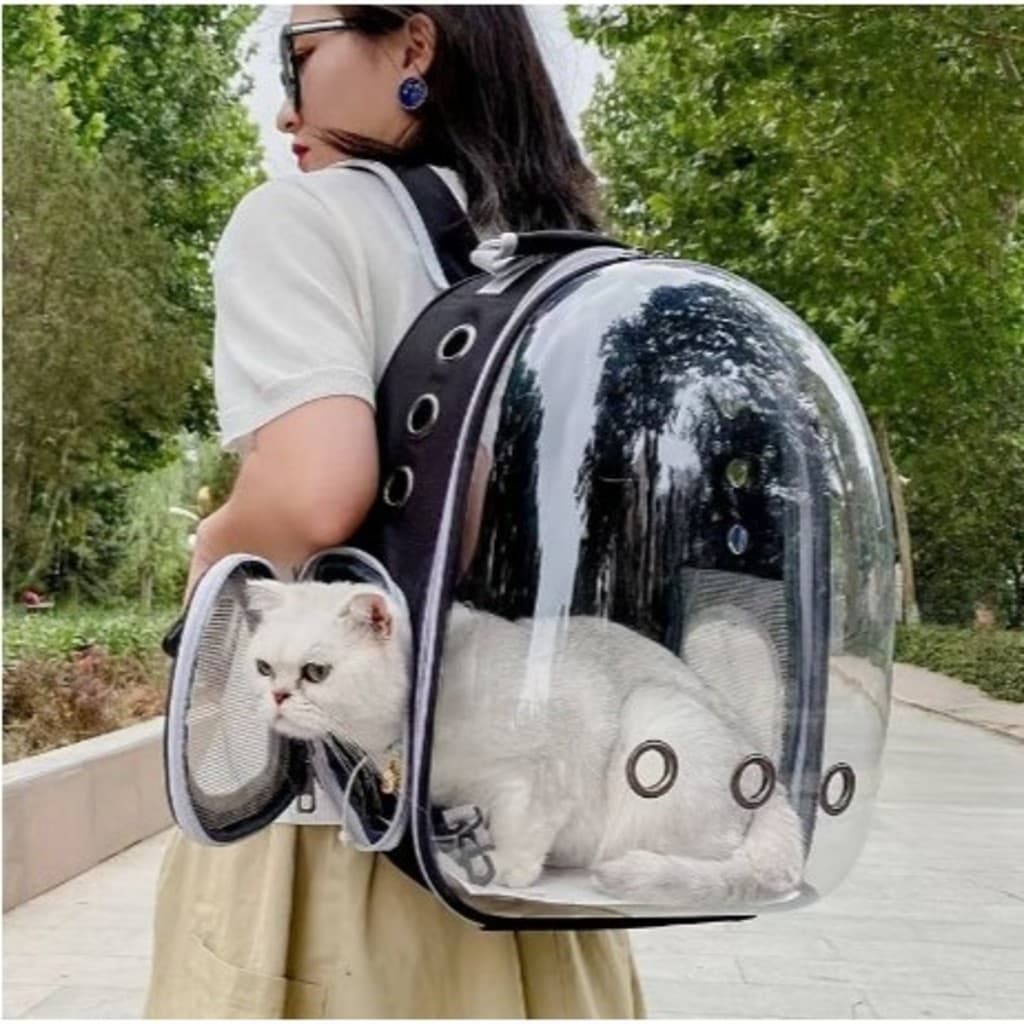 Mochila Bolsa Para Pets Gato Ou Cachorro Visão Panorâmica Astronauta. - DIVINO