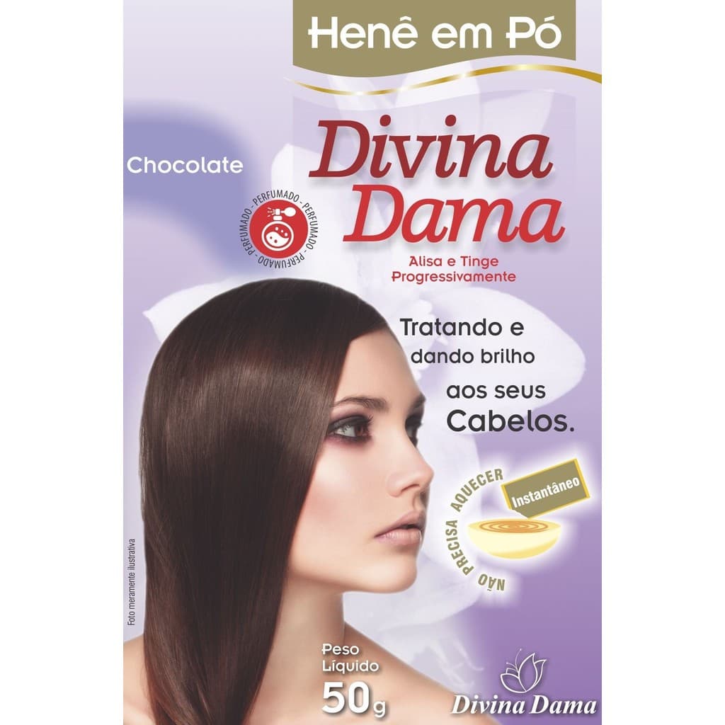 Henê Em Pó Divina Dama Chocolate 50g