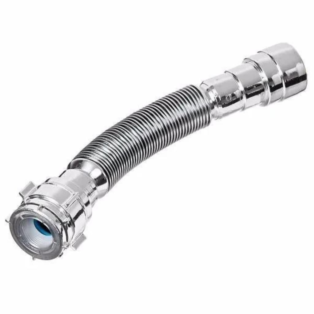 Sifão Sanfonado Flexível Extensível Universal Cromado Para Cuba Banheiro, Cozinha, Tanque, Área Gourmet e Pia