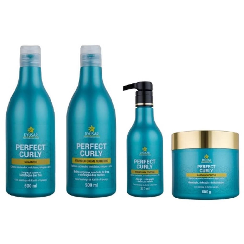 Kit Completo Para Cachos Com Mascara De Karite Dyusar