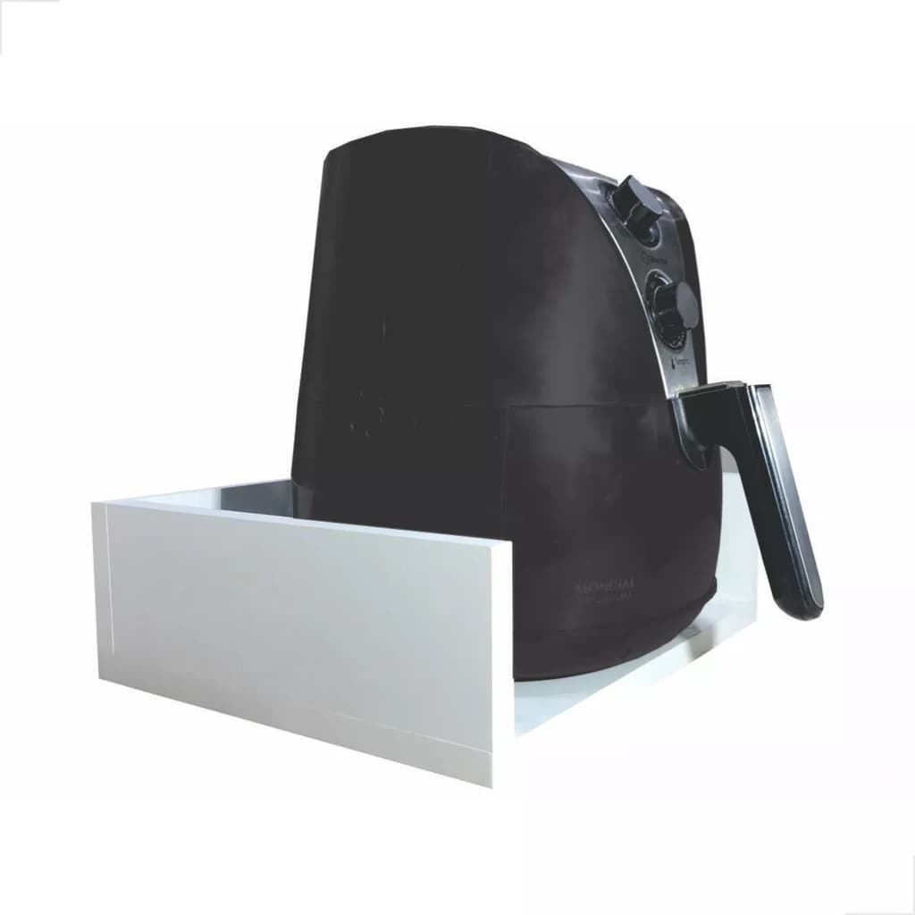 Prateleira Suporte De Parede Para Air Fryer Mdf Madeira