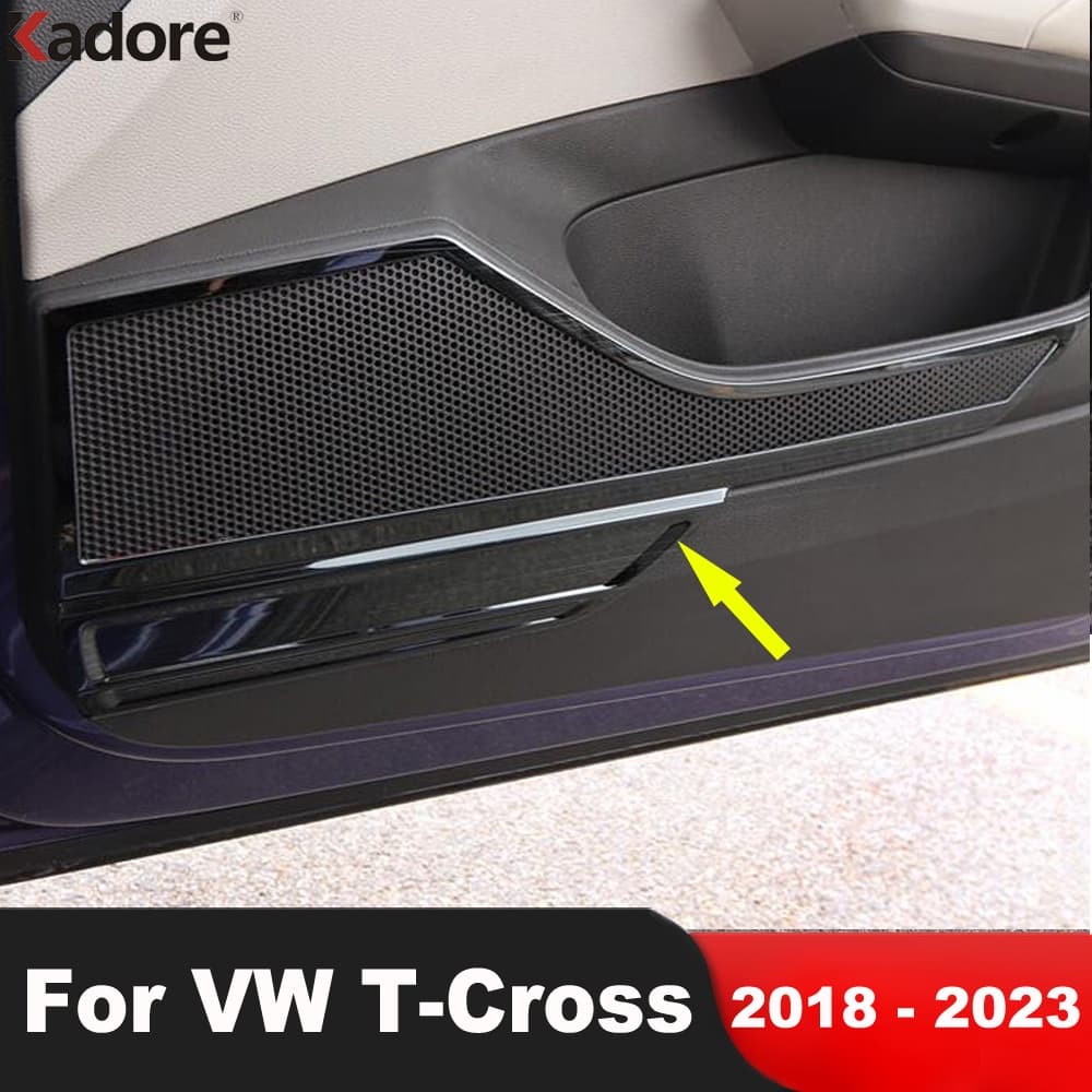 Porta Interna Do Carro Áudio Alto-Falante Capa Guarnição Para Volkswagen VW T-cross Tcross 2018-2023 Acessórios Interior