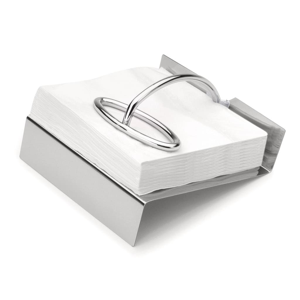 Porta Guardanapos De Papel Aço Inox Gloss Organizador Mesa Organizada Casa Cozinha Papel Toalha Servir