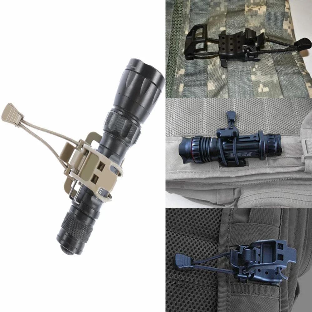 Alça Porta Lanterna Clip Molle Hiking Acessórios Multifuncionais Grampo De Fivela Suspensa