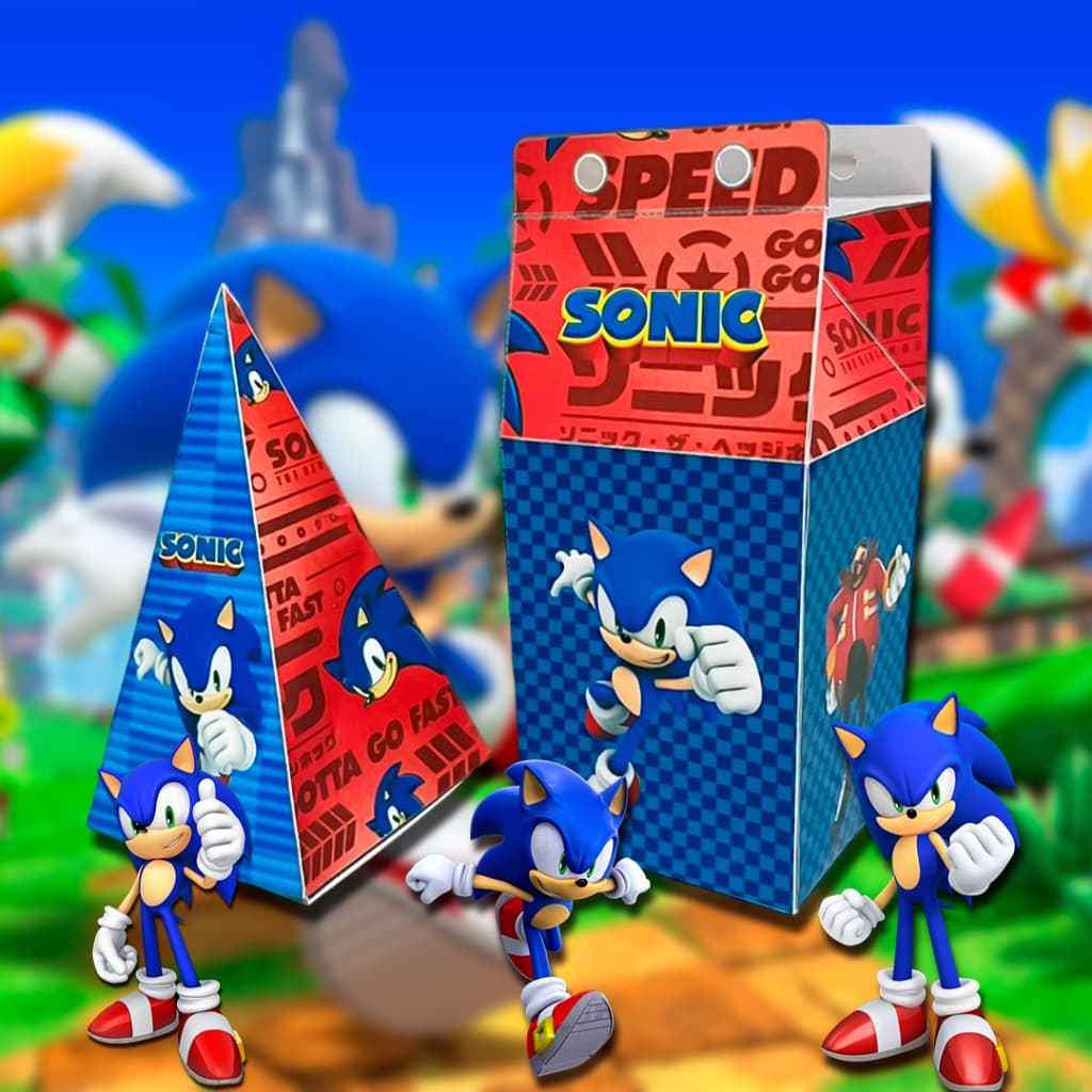 Kit festa Lembrancinhas Sonic | FAZEMOS TODOS OS TEMAS