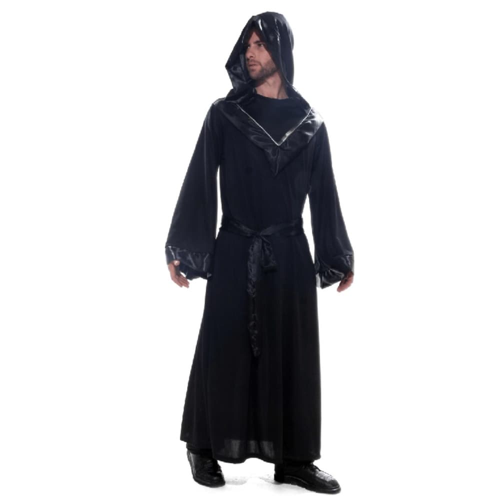 Fantasia Mago Feiticeiro Adulto Túnica C/ Capuz Halloween