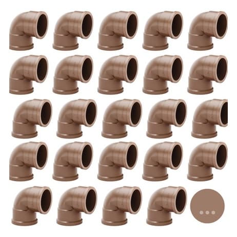 Kit 200 Cotovelos Joelho 90° Soldável 20mm Marrom