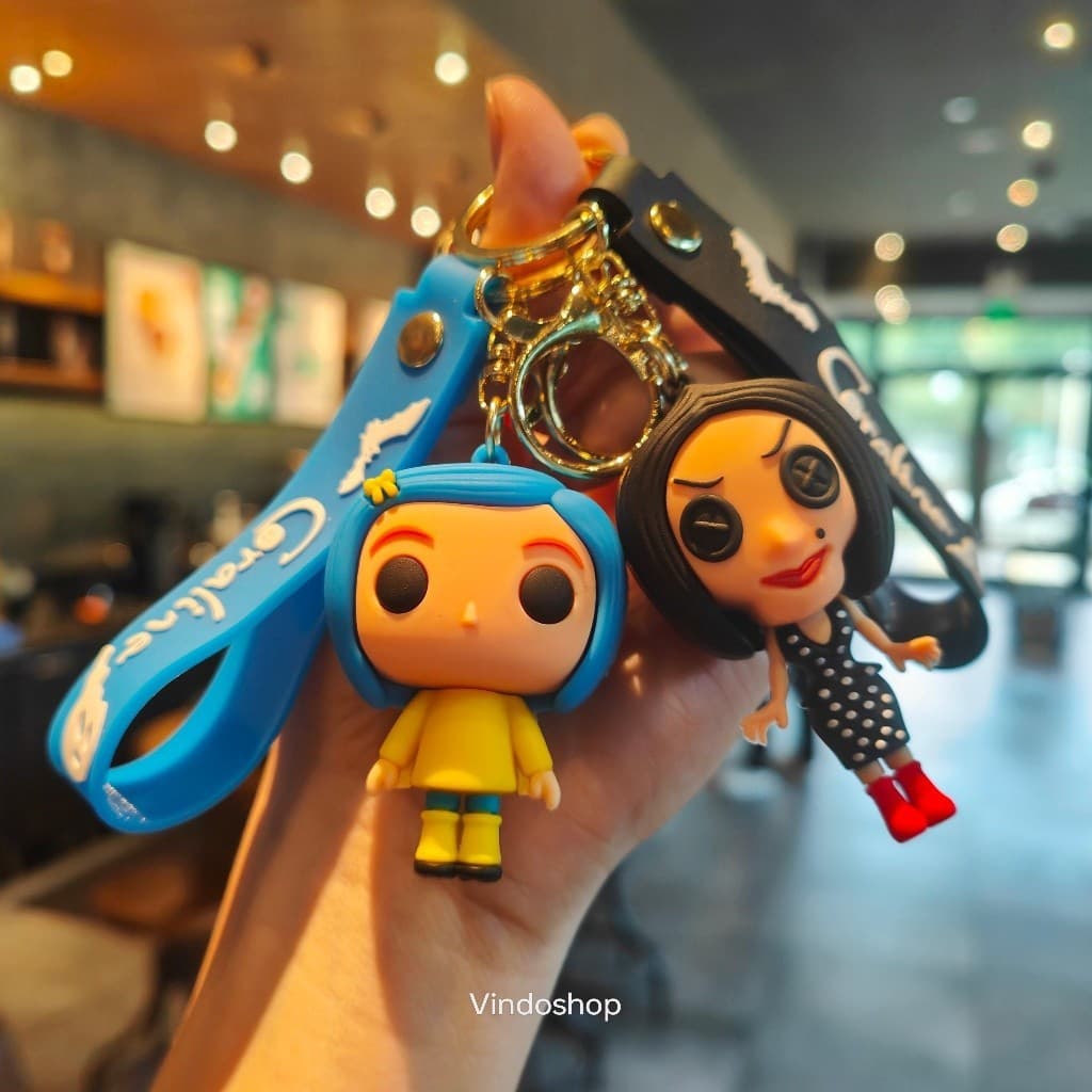 Desenhos Animados Horror Coraline & A Porta Secreta Caroline Boneca Chaveiro Brinquedo Mochila Pingente Carro Presente D
